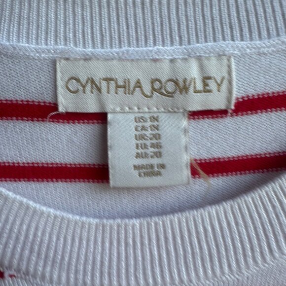 Cynthia Rowley Long Sleeve Striped "Merry & Bright" Sequined Sweater Size 1X - Picture 3 of 8